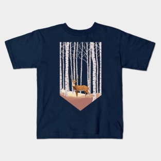 Chital in the birch woods Kids T-Shirt